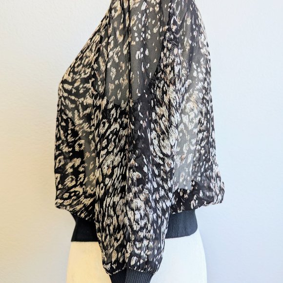 Sheer Leopard Print Jacket - Picture 3 of 3